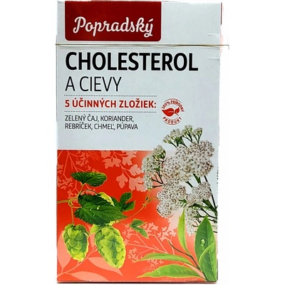Baliarne obchodu Poprad Bylinný čaj cholesterol a cévy 15 x 1,5 g