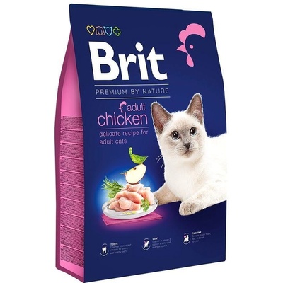 Brit Premium by Nature Cat adult chicken - Суха храна за котки над 12 месеца, с пилешко