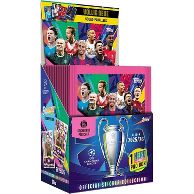 Topps Display samolepek champions league 2025/26