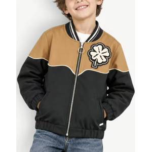 Scotch & Soda х Elvis Capsule Colour Block Bomber Jacket Black/Brown - magazinko