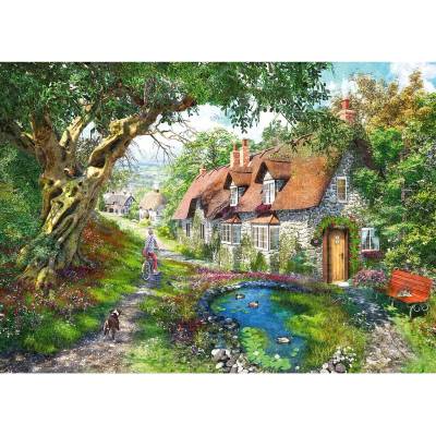 Ravensburger - Puzzle The road among the hill of flowers - 1 000 piese