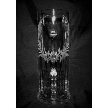 LsG-Crystal Sklenice pivní ručně broušený půllitr dekor Ječmen BG-627 500 ml
