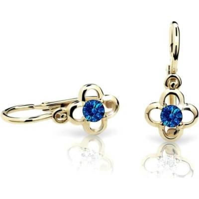 Cutie Jewellery zlaté dětské náušnice C1944-10-X-1 modrá