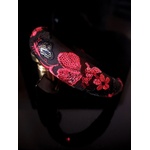 Radi handmade Обемна диадема черна с червени паети (744)