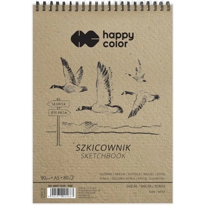 Happy Color Skicák spirála PTÁCI A5 bílý 80 listů 90g
