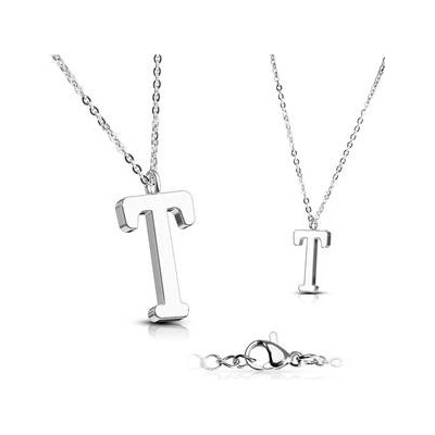 Šperky4U Ocelový řetízek s přívěškem iniciála OPD0096-T