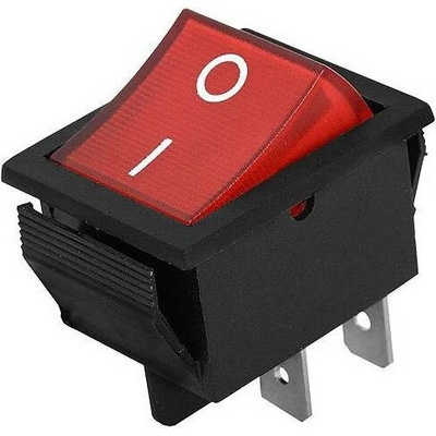 Vypínač kolébkový 12V/35A ON-OFF červený MK621 (30x22mm)