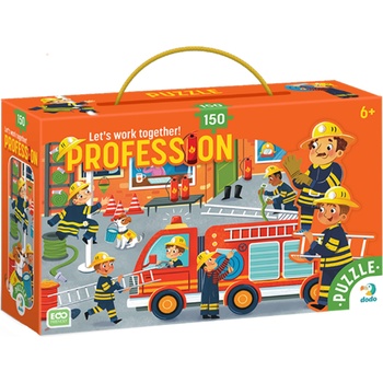 dodo Детски пъзел Dodo - Пожарникар, 150 части (300622)