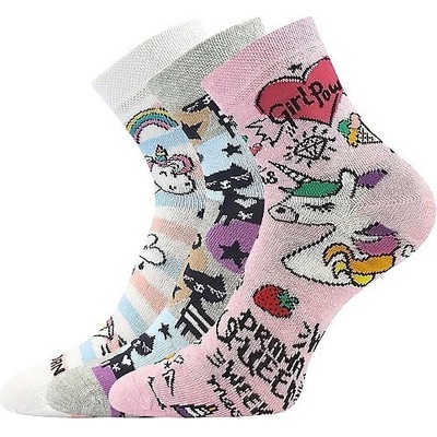 Lonka Dedotik Dětské trendy ponožky 3 páry mix holka