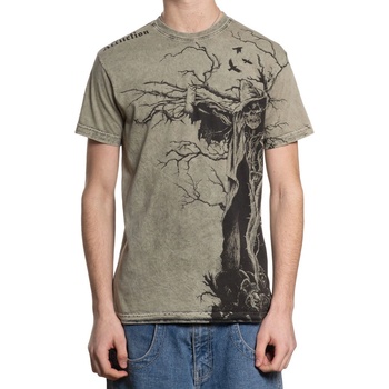 AFFLICTION мъжка тениска affliction - scarecrow - abbey stone/black lava tint - a28717-asbt