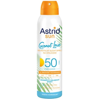 Astrid Sun neviditelný suchý sprej na opalování SPF50 150 ml