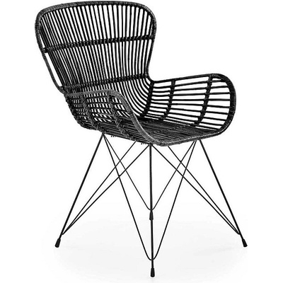 Halmar Трапезен ратанов стол k335 черно