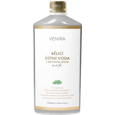 Venira Bělicí ústní voda s aktivním uhlím 500 ml