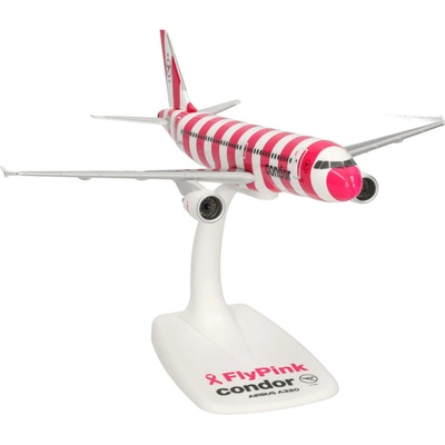 Herpa Airbus A320-214 Condor "Breast Cancer Awareness" Colors Snap-Fit 1:200