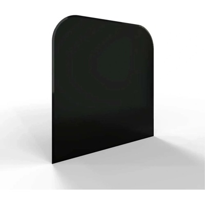 HS Flamingo Sklo pod kachle oblúk 2xR200, čierne, 1000 x 1000 x 6 mm