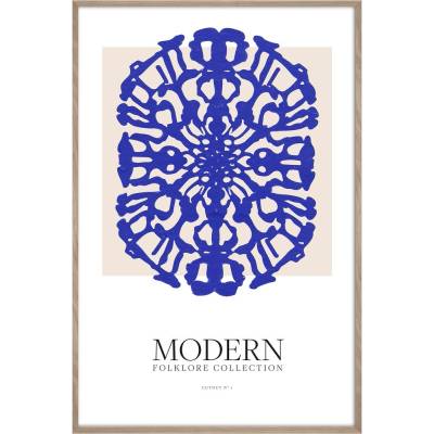 Styler Печатна картина с включена рамка 60x90 cm Blue Folklore - Styler (OB-23013)