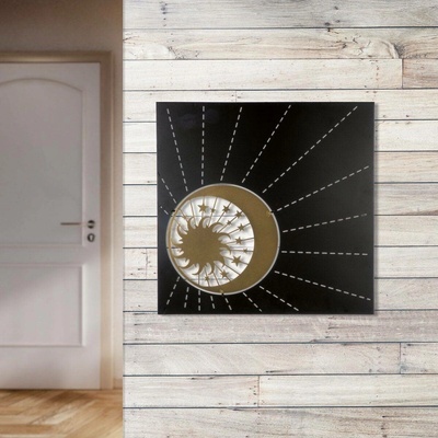 Gilde Nástěnný čtvercový reliéf Luminary, 60 cm