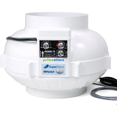 Prima Klima EC Вентилатор PK200EC-TC с контролер на темп. Ø200mm 1350m3/h