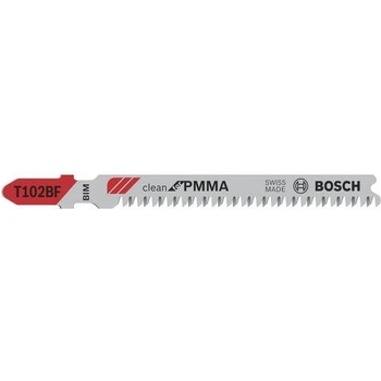 Bosch Pílový list do priamočiarej píly T 102 BF Clean for PMMA 5ks 2608636781