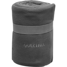 QUECHUA Fleecová prikrývka -šedá 150x130