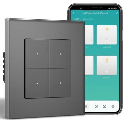 BSEED chytrý Zigbee vypínač světel – Echo Click Šedá 4