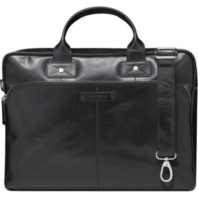 dbramante1928 full grain leather Kronborg Luxury 16" Laptop/MacBook/NoteBook Bag with Shoulder Strap Black BG16GTBL1499