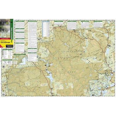 Adirondack Park Saranac Paul Smiths národní park New York turistická mapa GPS