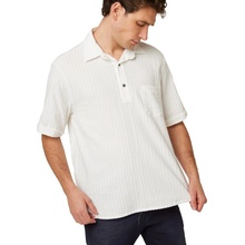 Peregrine seersucker Polo tričko Cabin Shirt White