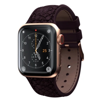 Njord Каишка от кожа на сьомга Njord за Apple Watch 44/45 mm патладжан (9470)