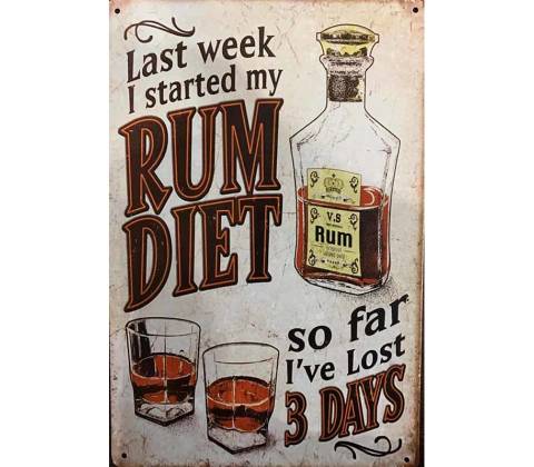 Ceduľa Rum Diet