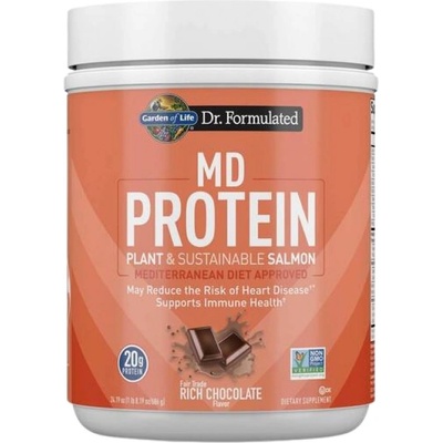 Garden of Life Dr. Formulated MD Protein | Plant & Sustainable Salmon Powder [644 грама] Шоколад