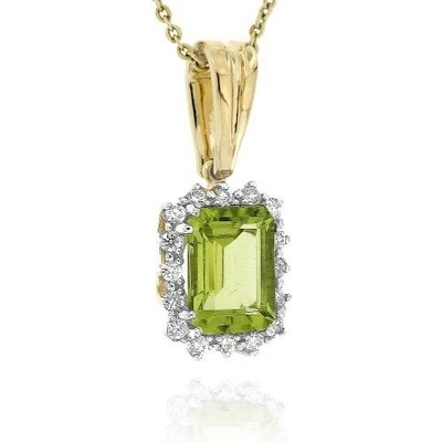 Zlatnictví U Kostela Diamantový přívěs s olivínem 819zž