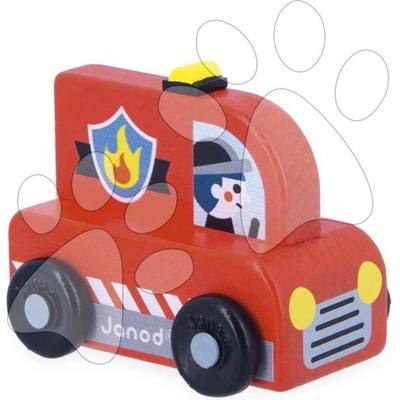 Janod Cross roads auto na tlačení Hasiči červené J05916