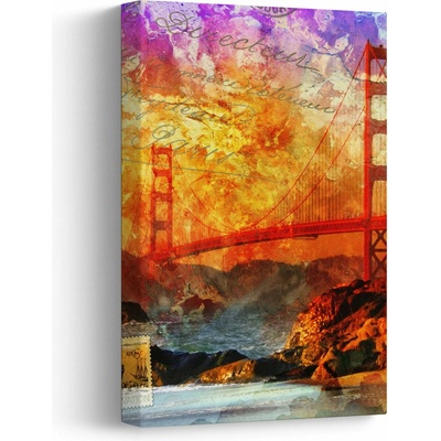 Obraz - Golden Gate, San Francisco, Kalifornie, jednodílný 20x30 cm – Hledejceny.cz