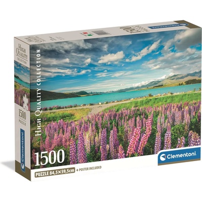 Clementoni - Puzzle Lupins At Lake Tekapo - 1 500 piese
