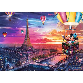Trefl - Puzzle Puzzle Premium Plus: Mickey and Minnie in Paris - 1 000 piese