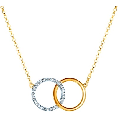 SAVICKI Колие Circle: злато. диаманти