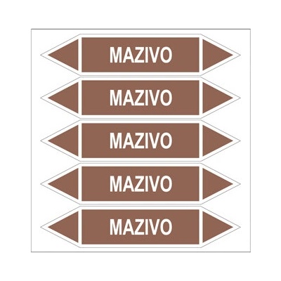 Značení potrubí, mazivo PZGL 008079