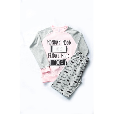 Joyce dívčí pyžamo Mood sivá