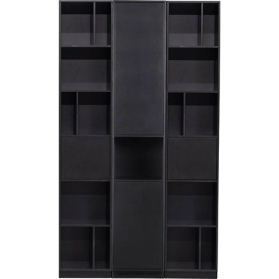 Čierna modulárna knižnica z borovicového dreva 120x210 cm Finca – WOOOD