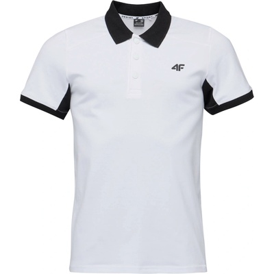 4F Polo biele čierne