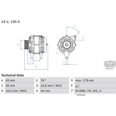 Alternátor BOSCH 0 986 049 161