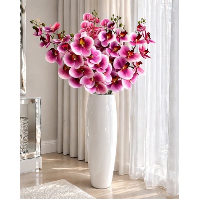 Umelá orchidea bielo-fialová 95 cm