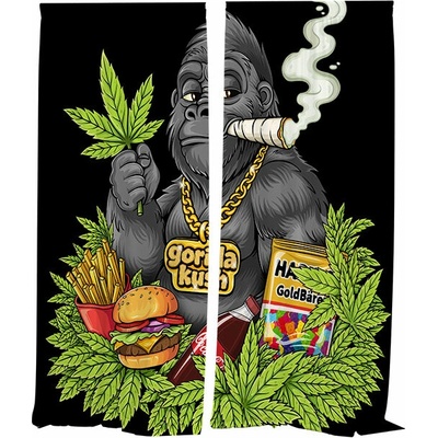 IMPAR Závěsy Gorilla kush,140 × 250 cm