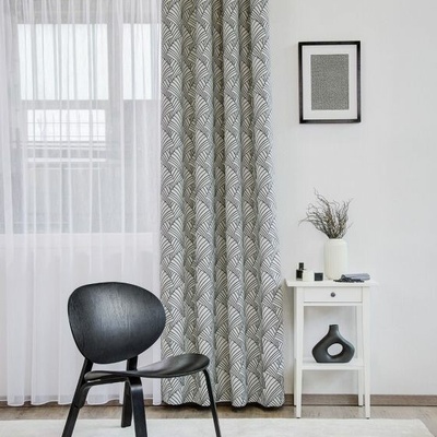 Artdeco záves 140 cm čierna-biela