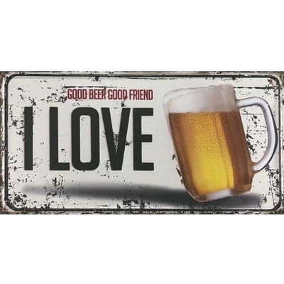 Ceduľa značka I Love Beer
