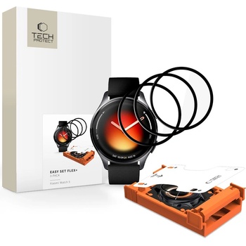 Tech-Protect Szklo hybrydowe tech-protect easy set flex+ 3-pack xiaomi watch 5 black (5906302339785)