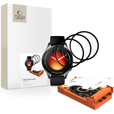 Tech-Protect Szklo hybrydowe tech-protect easy set flex+ 3-pack xiaomi watch 5 black (5906302339785)