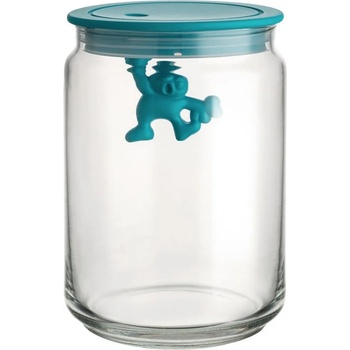 Alessi Кухненски буркан за съхранение GIANNI 900 мл, със син капак, стъкло, Alessi (ALAMDR05AZ)