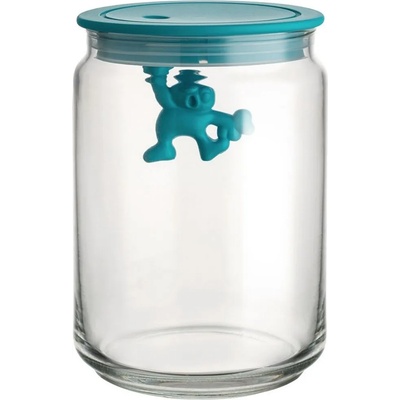 Alessi Кухненски буркан за съхранение GIANNI 900 мл, със син капак, стъкло, Alessi (ALAMDR05AZ)